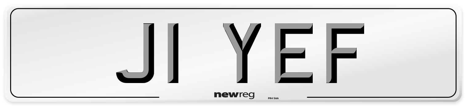 J1 YEF Number Plate from New Reg